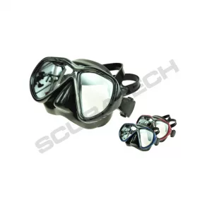 Nemo Diving Mask Tiara Ii, Anti-fog Glass, Black Silicone, Black-silver Frame