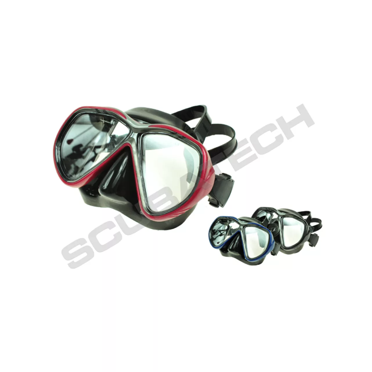Nemo Diving Mask Tiara ll, Anti-fog Glass, Black Silicone, Red Frame