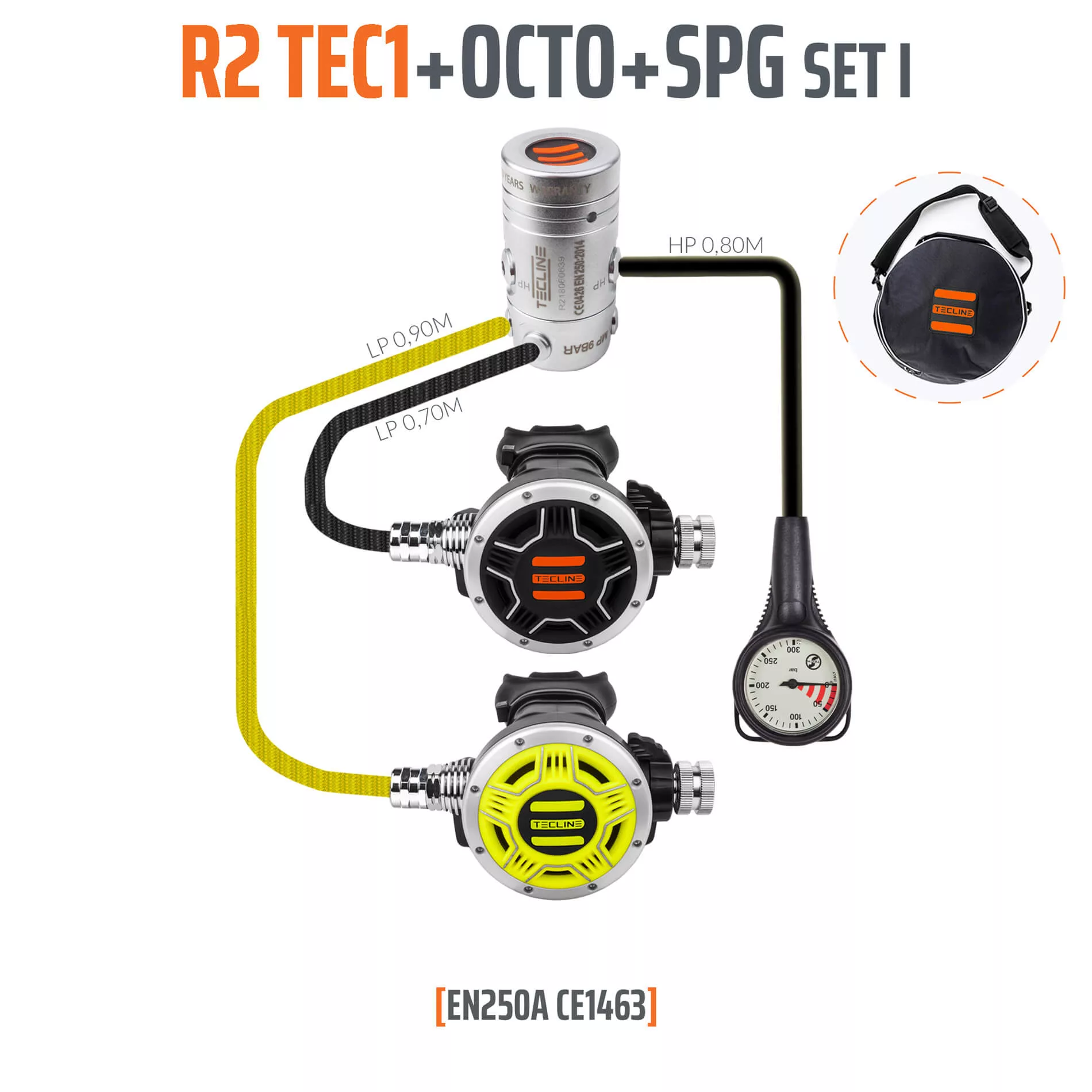 Nemo Regulator R2 Tec1 Set I With Octo And Spg - En250a