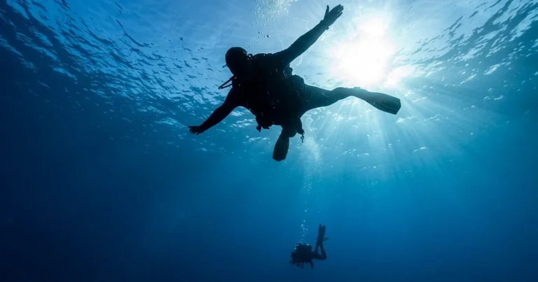 A diver enjoying PADI Peak Performance Buoyancy Course Dubai