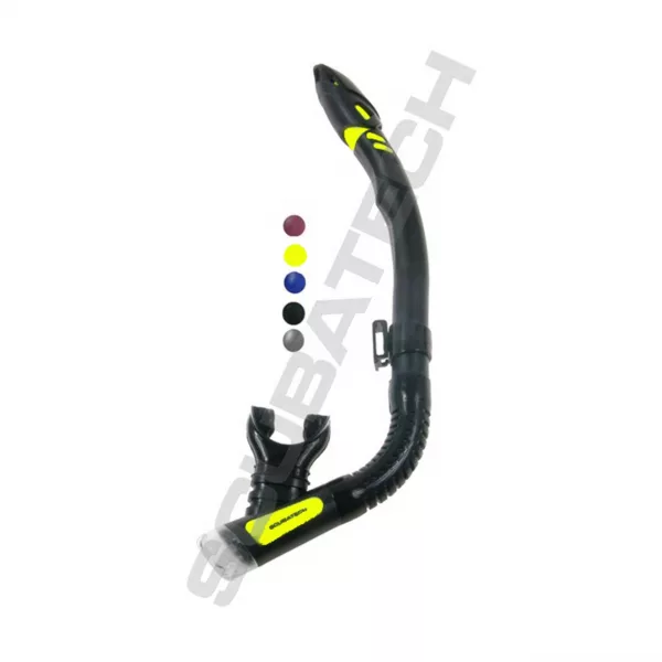 TECLINE Snorkel SK 09 with valve with freetop black-yellow 39023-2