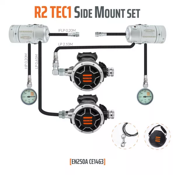 Tecline - Regulator R2 TEC1 Side Mount set 10005-4