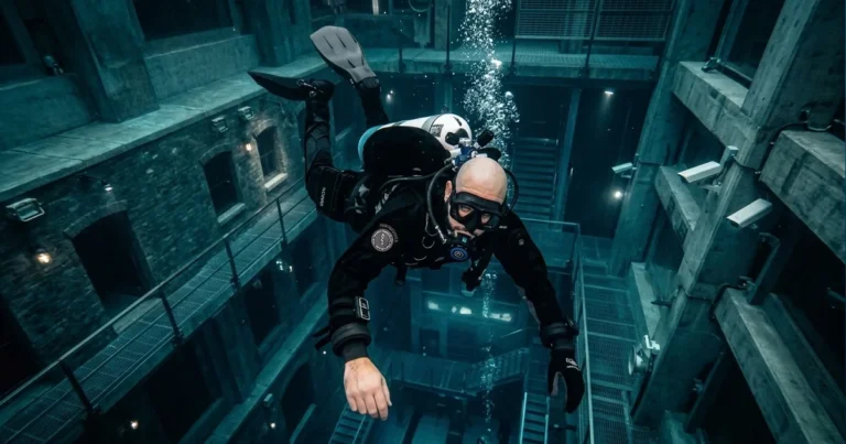 A diver truing the discover Tec Diving in Dubai