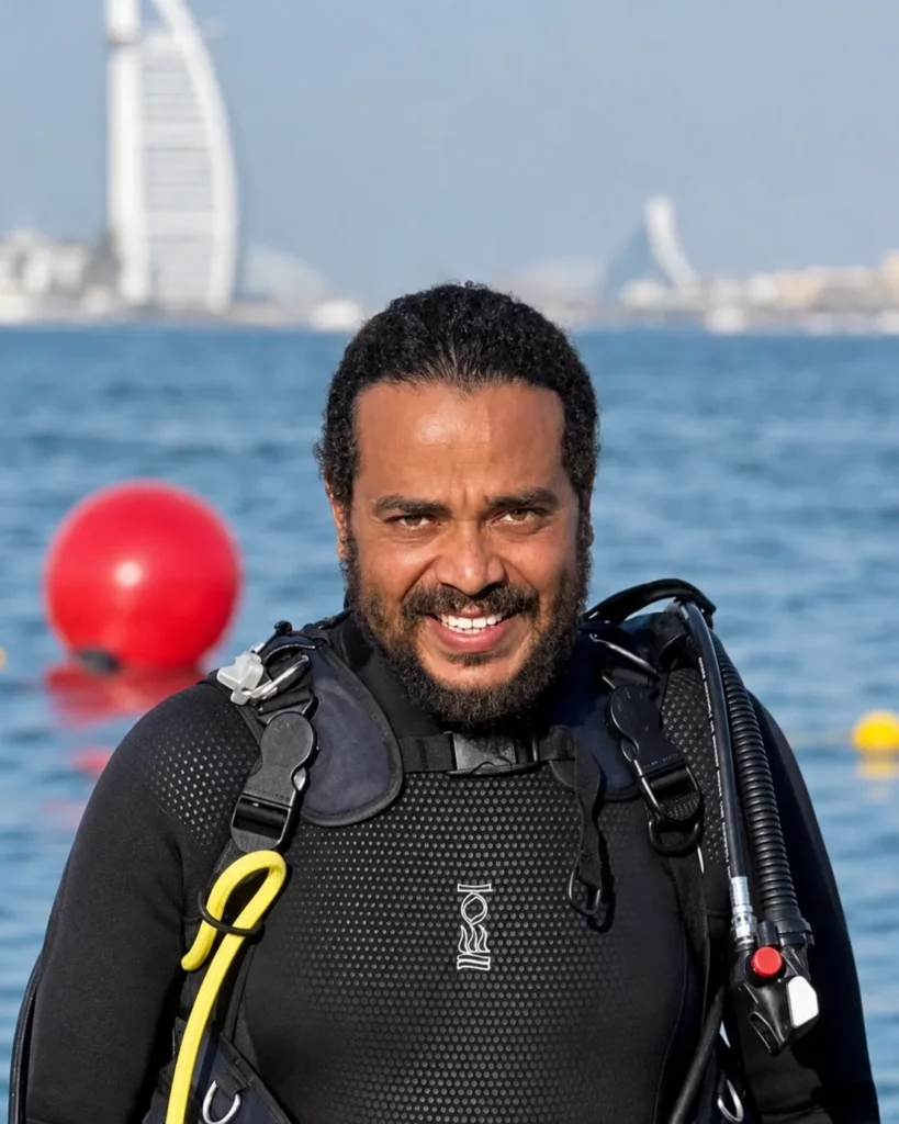 Faris Elsafi - PADI Instructor at Nemo Diving Center, Dubai.