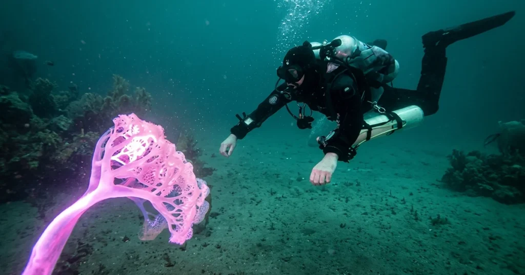 A diver enjoying PADI Tec 45 Course in Dubai: price, 45m depth limit, prerequisites, and what changes from Tec 40.
